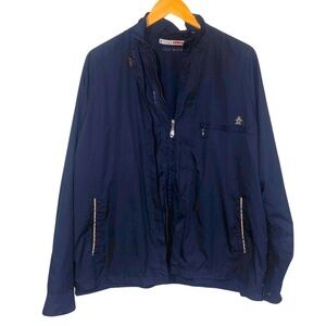 Grand Slam Original Penguin Navy Blue Packable Golf Jacket Size Large